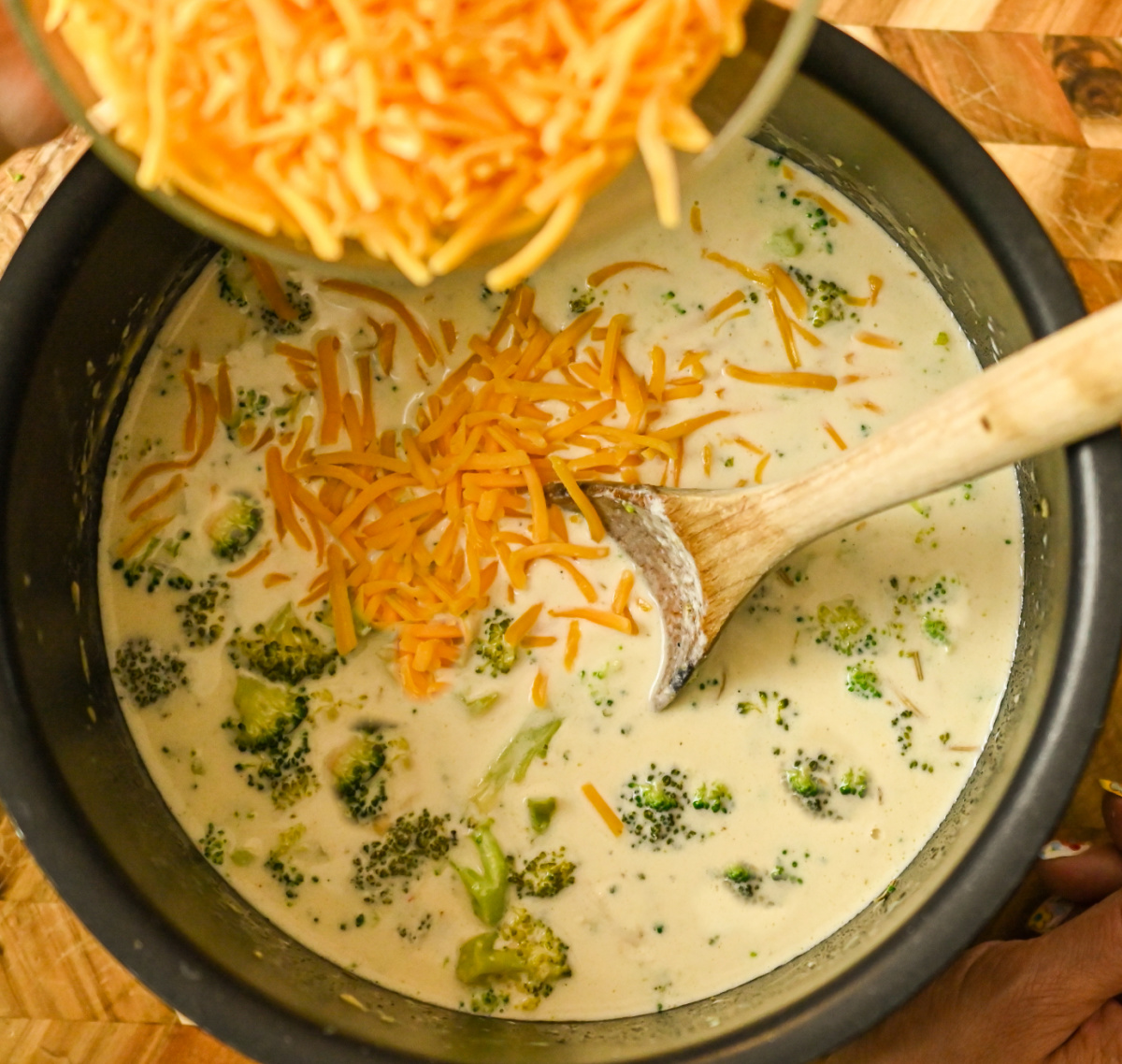 Easy Keto Broccoli Cheese Slow Cooker Soup! · Fittoserve Group