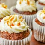 Enjoy keto pumpkin cream cheese cupcakes that are packed pumpkin spice flavors yet void of high carbs. It's the keto pumpkin cupcakes to enjoy all pumpkin season long. |keto pumpkin pound cupcakes| keto cream cheese pumpkin cupcakes |low carb pumpkin pound cupcakes |sugar-free pumpkin cupcakes