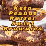 keto peanut butter swirl brownies long pin