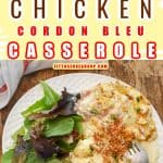 Keto Chicken Cordon Bleu Casserole long Pin