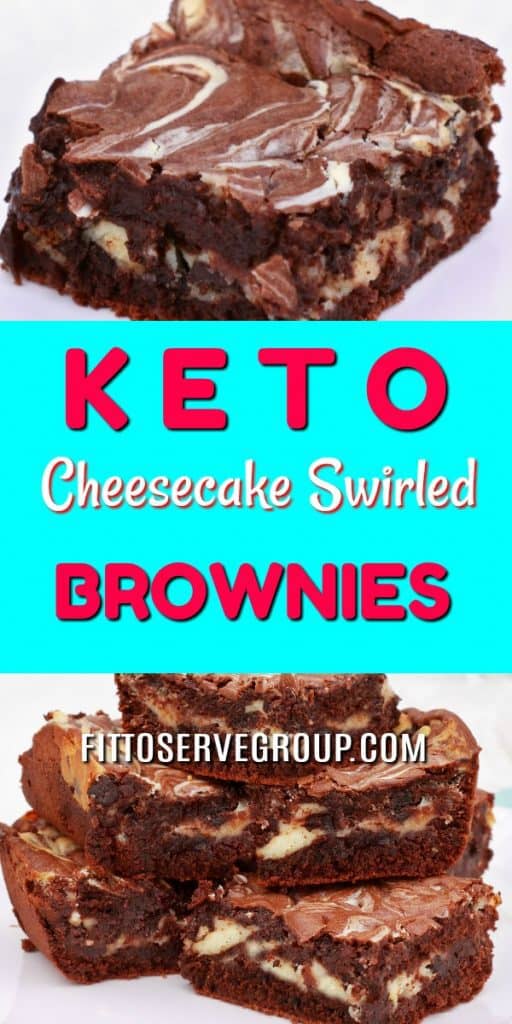 Keto Cheescake Swirled Brownies