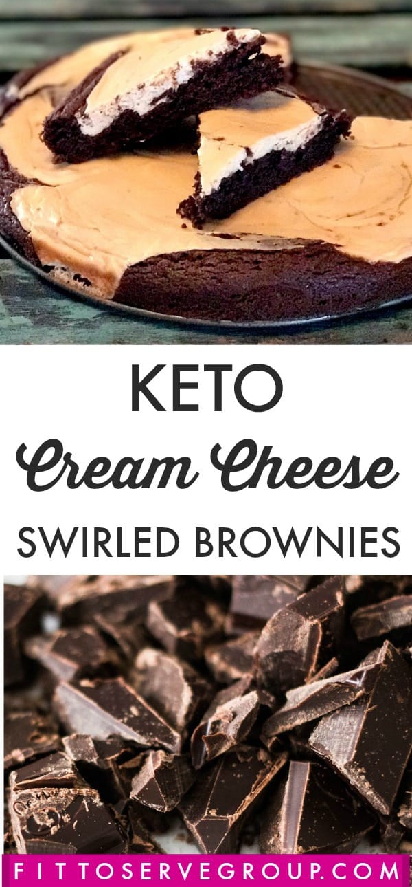 The Best Keto Cream Cheese Swirled Brownies Ever!