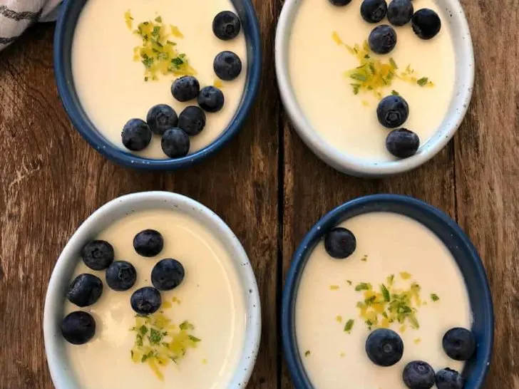 Keto citrus custard posset