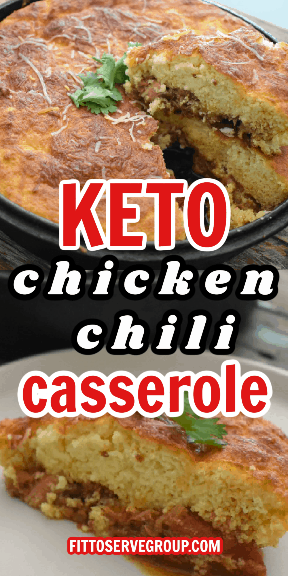 Keto Chicken Chili Cornbread Casserole (Easy Keto Chili)