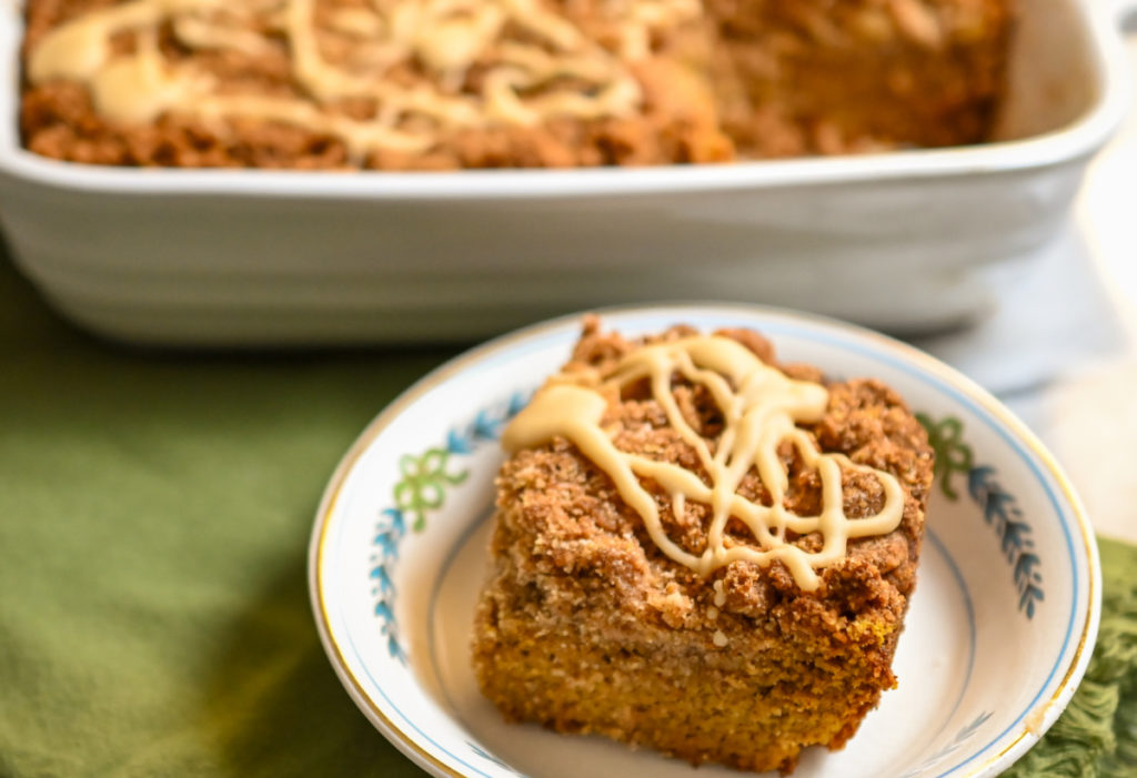 Gluten-free pumpkin coconut flour coffee cake