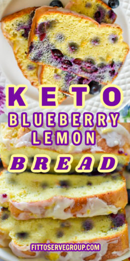 Keto Blueberry Bread, With Lemon Icing · Fittoserve Group