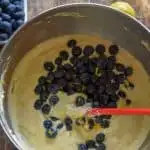 keto blueberry lemon bread batter