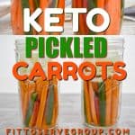 Keto pickled carrots are low in carbs and easy to prepare. It's a quick pickled option and requires only a few basic pantry staples. No canning is required making these a simple low carb condiment you can enjoy often. 