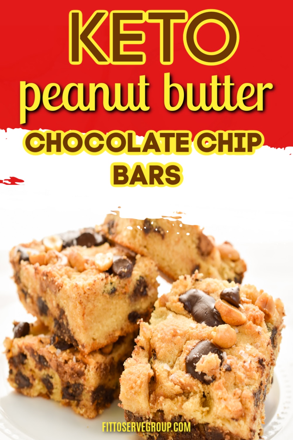 Keto Peanut Butter Chocolate Chip Bars · Fittoserve Group