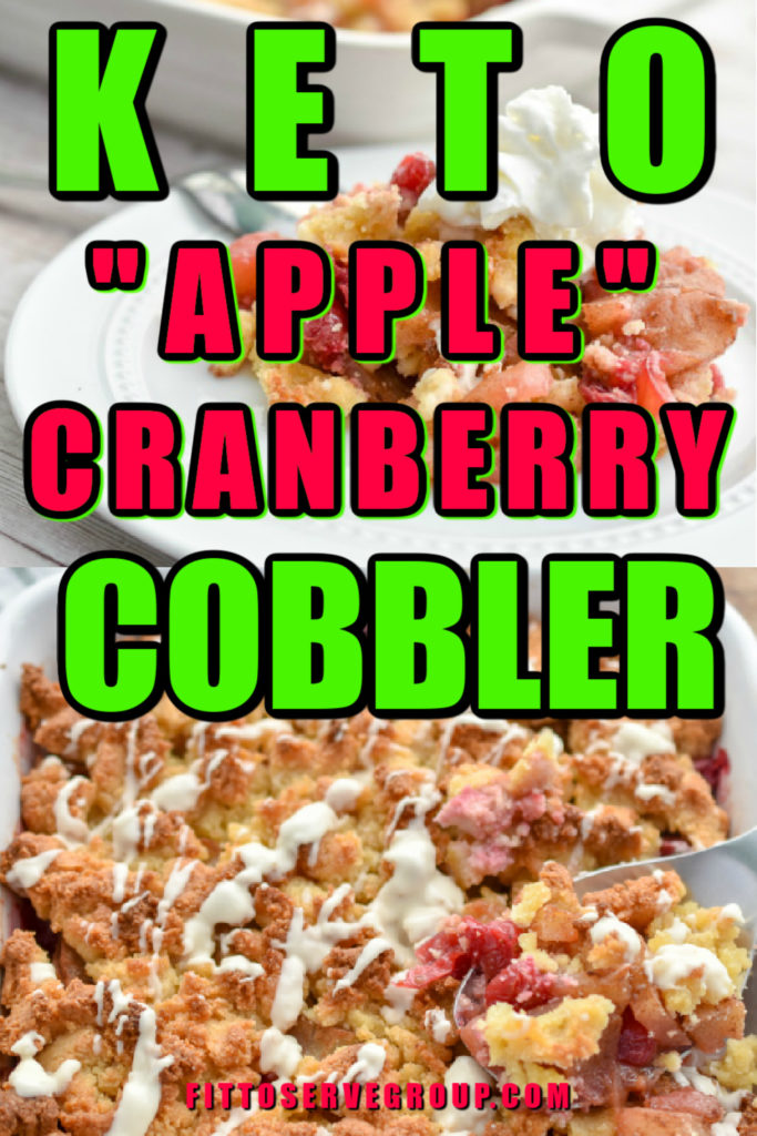 Keto Apple Cranberry Cobbler (Gluten-Free)