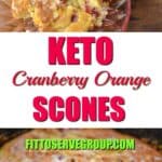 low carb cranberry orange scones