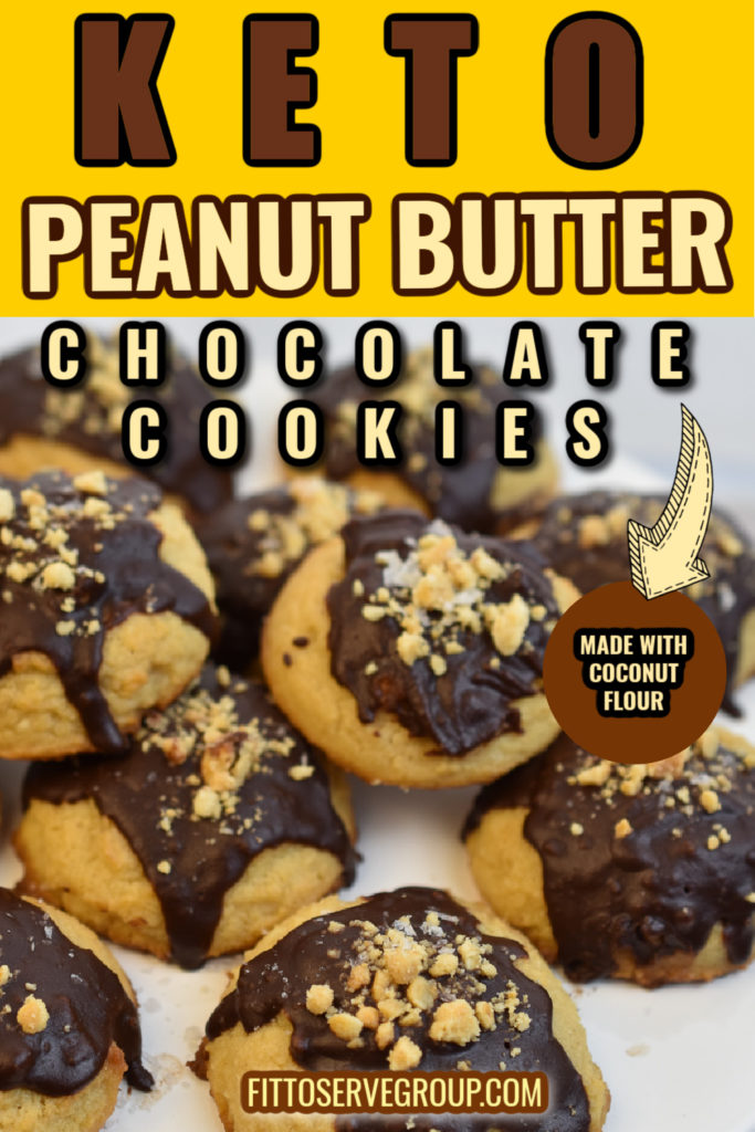 Keto Peanut Butter Chocolate Coconut Flour Cookies