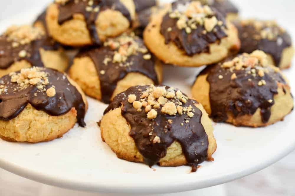 keto peanut butter chocolate glazed cookies