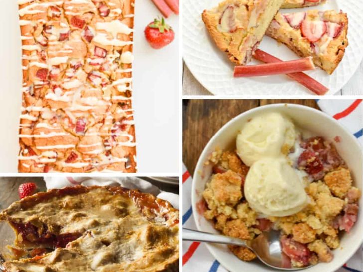 Keto rhubarb recipes collage