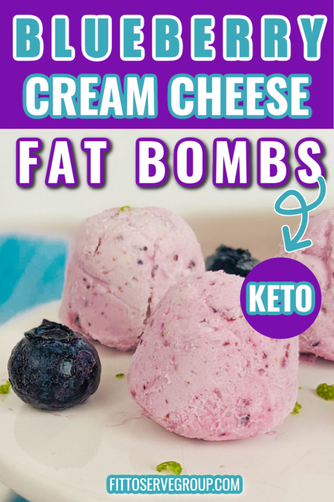 Easy Keto Blueberry Cream Cheese Fat Bombs