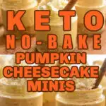 Keto No-Bake Pumpkin Cheesecake Minis