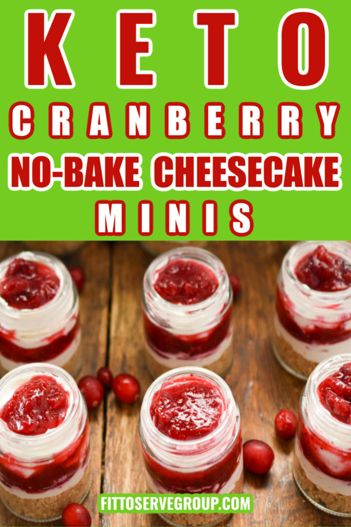 Keto No-Bake Cranberry Cheesecake Minis · Fittoserve Group