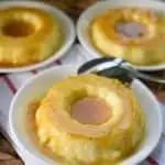 Three keto flans served