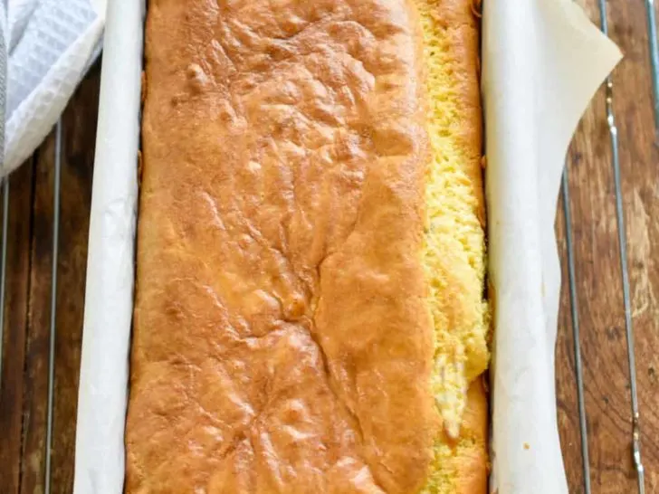 keto white bread in a baking loaf