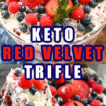 Keto red velvet berry trifle