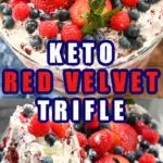 Keto red velvet berry trifle