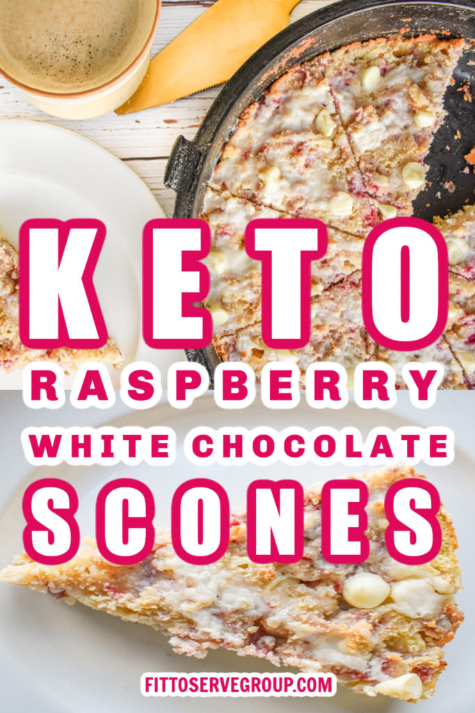 Easy keto raspberry white chocolate scones