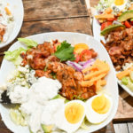 keto Cobb salad served with homemade blue cheese dressing