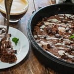 keto chocolate scones displayed on a wood board