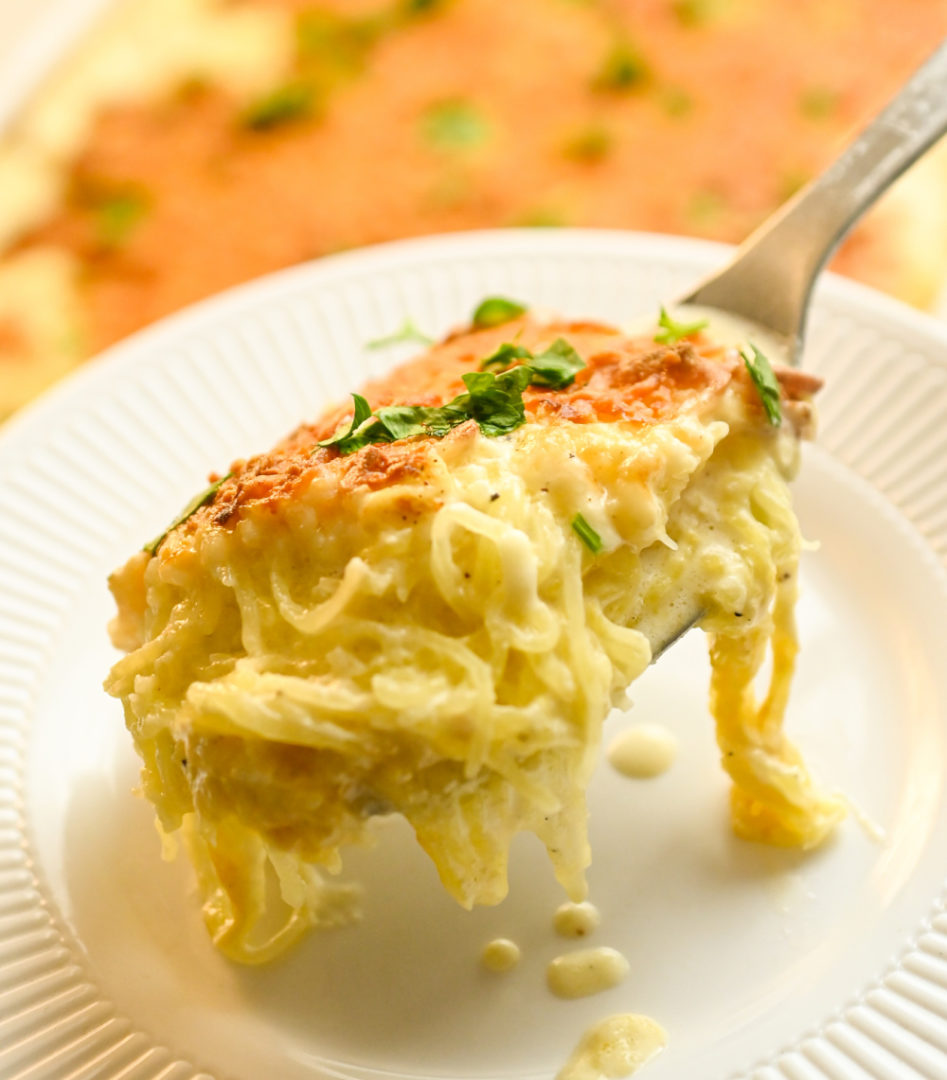 Keto Spaghetti Squash Alfredo Casserole · Fittoserve Group