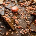 low carb chocolate peppermint bark cut into pieces