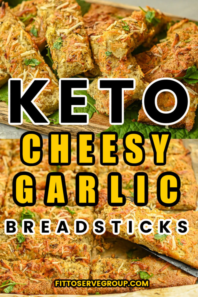 Keto Cheesy Garlic Breadsticks