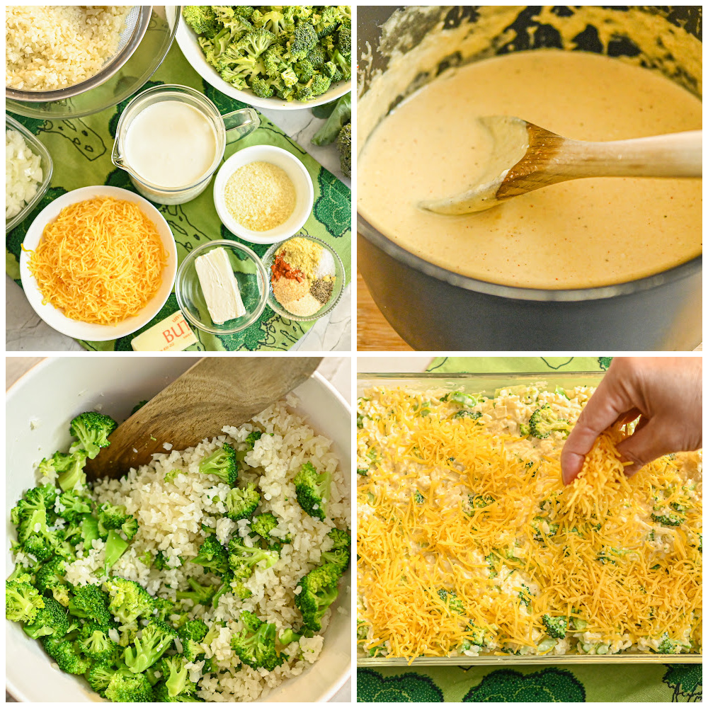 Keto Broccoli Cauliflower Rice Casserole · Fittoserve Group