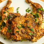 Keto Mustard Spatchcock Chicken Plated