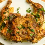 Keto Mustard Spatchcock Chicken Plated