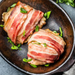 keto bacon wrapped chicken thighs