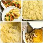 keto Alfredo chicken casserole process pictures