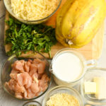 keto chicken Alfredo with spaghetti squash ingredients