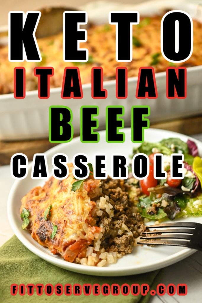 Keto Italian Beef And Cauliflower Rice Casserole