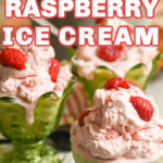 Keto raspberry ice cream Pinterest pin