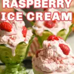 Keto raspberry ice cream Pinterest pin