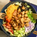 keto chicken taco salad featured image