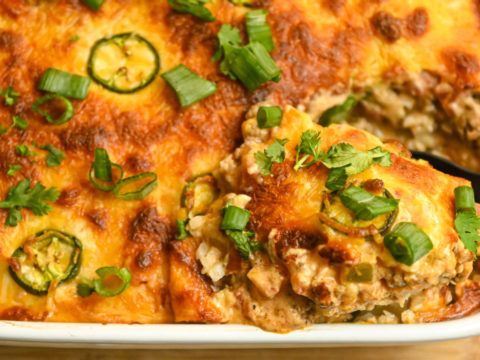 Keto Taco Casserole Ground Beef Fittoserve Group   Keto Ground Beef Taco Casserole Baked In A White Rectangle  480x360 