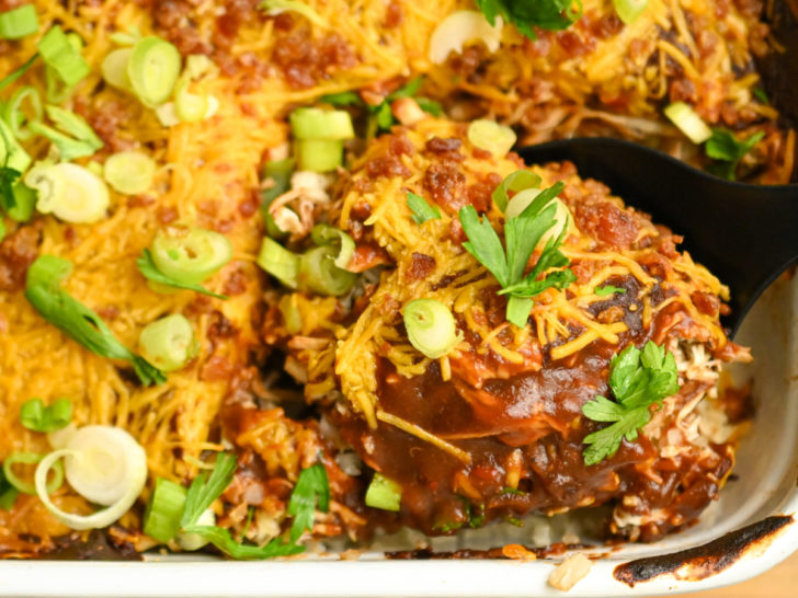 keto bbq chicken casserole featured image