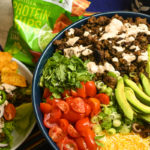 keto ground beef taco salad featured image