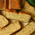 keto-friendly zucchini bread sliced