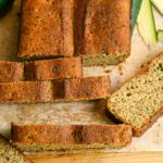 keto high fiber zucchini bread sliced