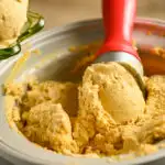 keto pumpkin spice ice cream being served