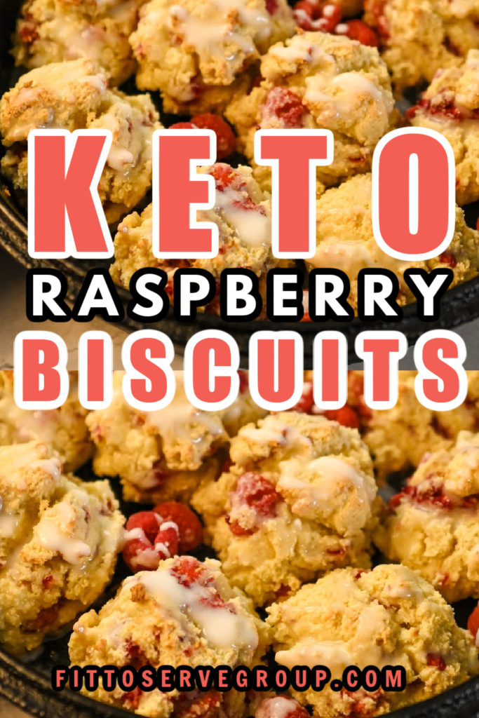 keto raspberry biscuits Pinterest pin