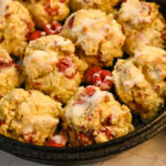 keto raspberry biscuits featured image