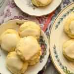 keto amaretti cookies served in vintage dishes